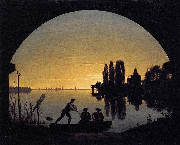 Karl friedrich schinkel The Banks of the Spree near Stralau oil painting picture